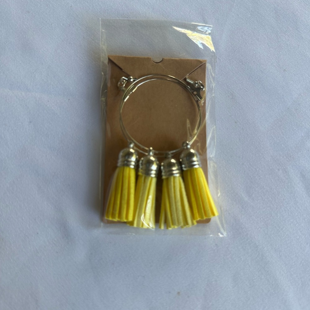 Yellow Tassel Keychain